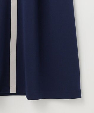 ANY SIS L バイカラー ワンピース ネイビー×ライトグレー