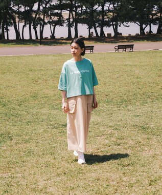 SHARE PARK LADIES 【UVカット・吸水速乾・ストレッチ・軽量 】ロゴショートTシャツ（S・Mサイズ） サックスブルー系