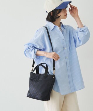 russet ナイロンジャガード2WAYミニトートバッグ(SF-260) Black/Navy