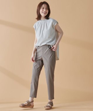 ANY L 【ウエストゴム/ストレッチ】大人の７daysデイリーパンツ モカ