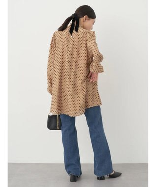 earth music&ecology ドットチュニック丈リボン付きワンピース Dot