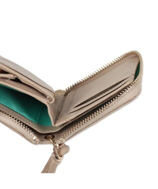 UNBILLION ペルケ perche / ドット型押しパームフィットストラップウォレット ベージュ