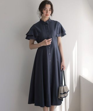  【先行予約】シアーボイル フリル袖ワンピース