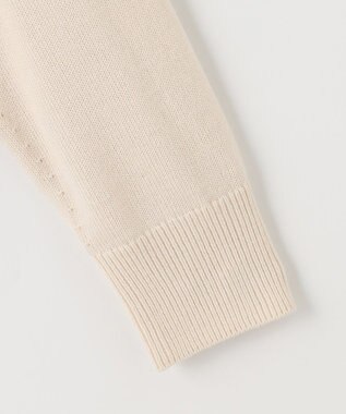 自由区 【洗える】ウールミックス フレンチマリン風ニット アイボリー系