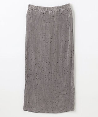 ANY L 【ウエストゴム】プリーツアイラインスカート グレー