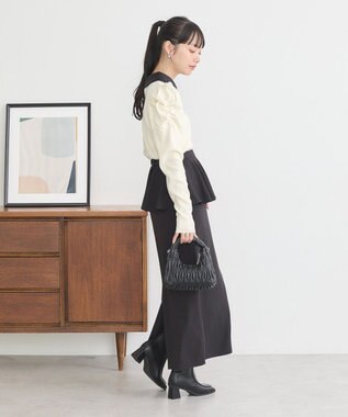 earth music&ecology ペプラムスカート Black