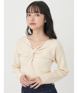 earth music&ecology ツイストリブラメニットプルオーバー