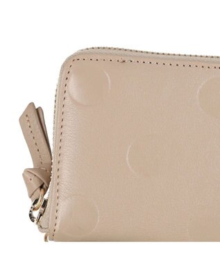 UNBILLION ペルケ perche / ドット型押しパームフィットストラップウォレット ベージュ