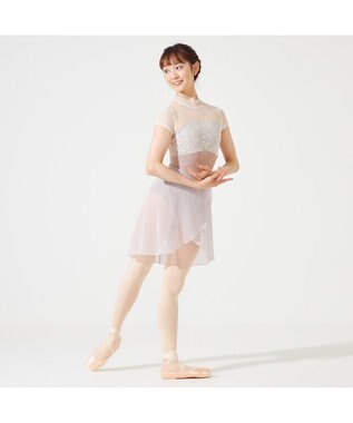 Chacott 【AKANE TAKADA】ハイネックレオタード ベージュ