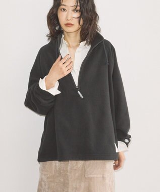 AMERICAN HOLIC Discus フリースハーフジッププルオーバー Black