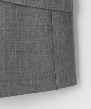 23区 S 【セットアップ対応】ファインネスウール ジャケット グレー系ストライプ