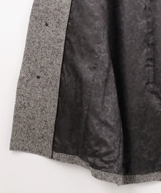 JOSEPH ABBOUD 【尾州産カシミヤブレンド素材/軽量】カシミヤブレンドアルパカヘリンボーン ステンカラーコート ライトグレー系7