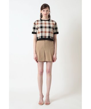 DAKS ビッグハウスチェックショート丈ジャカードニット ウルトラハウスチェック