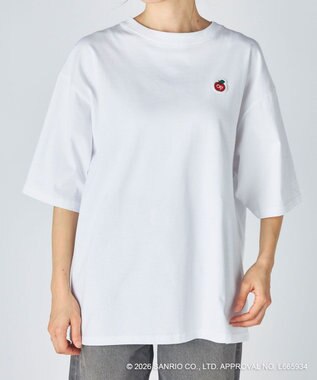 OP／FILA 【Ocean Pacific×ハローキティ】サガラ刺しゅうビッグTシャツ ホワイト