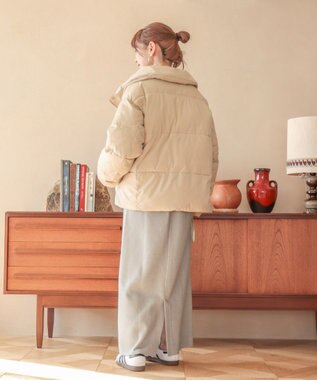 AMERICAN HOLIC リサイクル軽ポカ撥水加工スタンドショートコート Light Beige