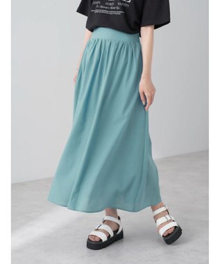 earth music&ecology ギャザーフレアスカート Blue