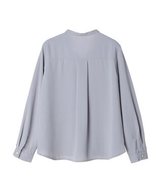 earth music&ecology タックブラウス Grayish Blue