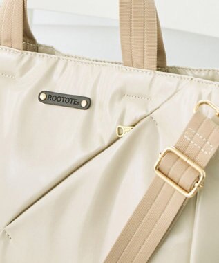 ROOTOTE 3665【ななめに走るポケットライン】LT.スクエア.スラッシュ-A 01：アイボリー