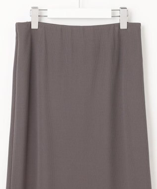 J.PRESS LADIES S 【洗える】ストレッチリブフェイス スカート スレート系