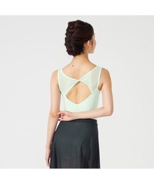 Chacott ノースリーブレオタード アイスグリーン