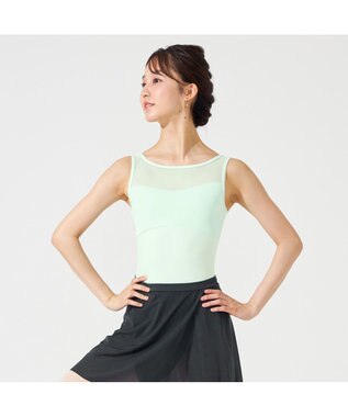 Chacott ノースリーブレオタード アイスグリーン