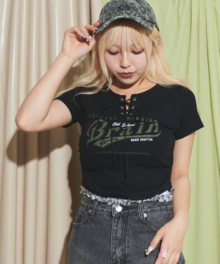 WEGO フロントレースアップピチT