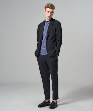 JOSEPH HOMME 【WEB限定】【新素材】エアータックジャージー ドロスト付テーパードパンツ / PEGG CONVERTIBLE ブラック系