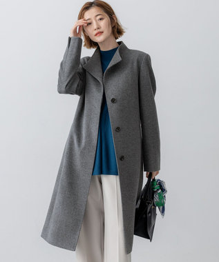 ウールカシミヤビーバー スタンドカラー  コート