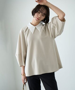 UNFILO BEAUTY MOVE 2WAYブラウス アイボリー