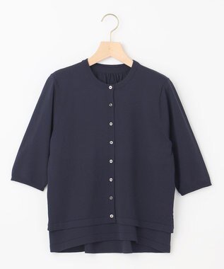 組曲 【2SET・WEB限定】フラワーレース5分袖ツイン ニット ネイビー系