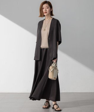 23区 【洗える】シャイニーシアー ドルマン ニット ベージュ系