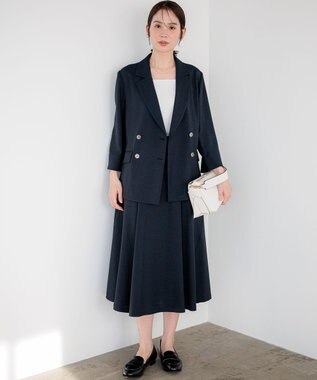 組曲 ライトリネンライク ジャケット ネイビー系