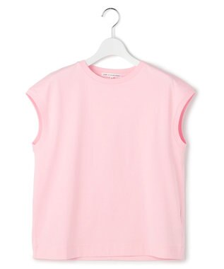 23区 シルキータッチ フレンチスリーブ Tシャツ ピンク系