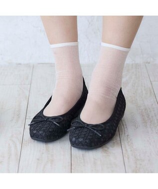 ing <ing>リラックスバレエシューズ ブラックキジ