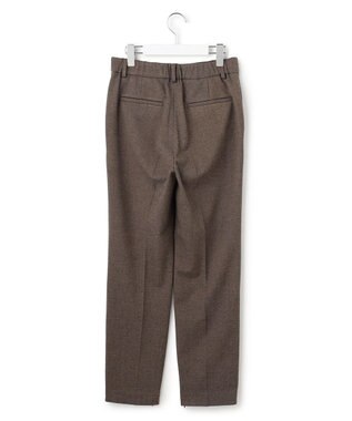 23区 L 【洗える】フランネル2WAY テーパード パンツ ダークブラウン系