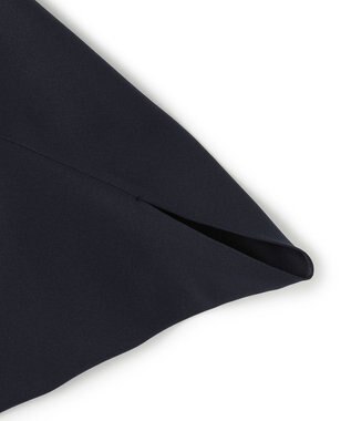 ICB L 【洗える】 ダブルフェイスクレープ ドルマンスリーブワンピース ネイビー系（裏面ブラック）