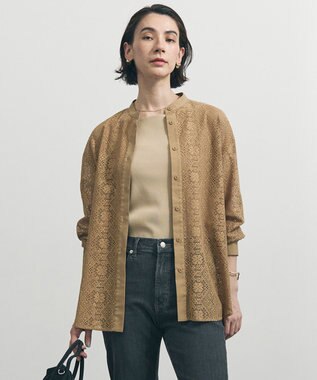 UNFILO ブロックレース バンドカラーシャツ