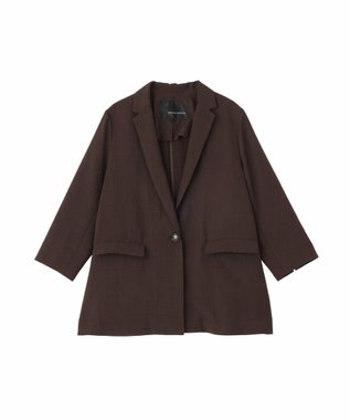 YECCA VECCA マシンウォッシャブルリネンライクジャケット Brown