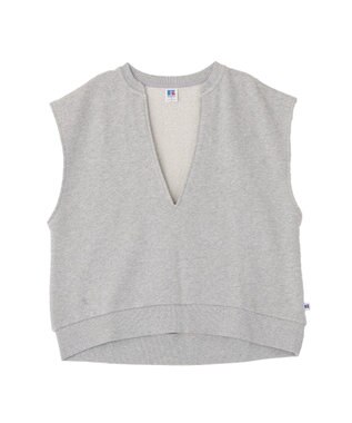 AMERICAN HOLIC 【RUSSELL】裏毛Vネックベスト Dark Gray Mixture