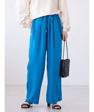 AMERICAN HOLIC 接触冷感リネンブレンドワイドパンツ Blue