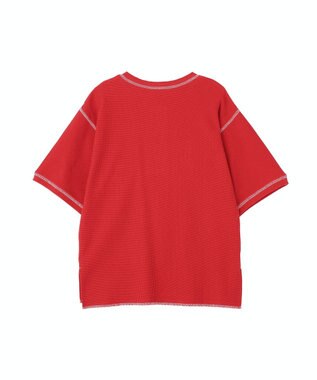 AMERICAN HOLIC 【RUSSELL】ワッフルヘンリーTシャツ Red