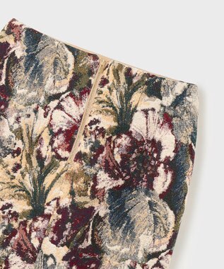 GRACE CONTINENTAL ゴブランジャガードタイトスカート ベージュ