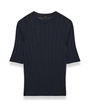 JOSEPH 【洗える】クリスピーレーヨン　ニットTシャツ Navy