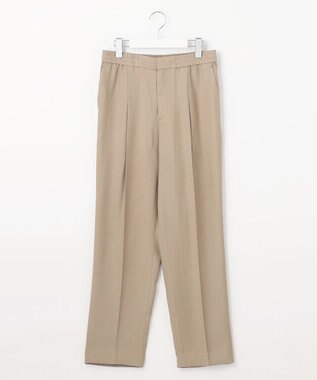自由区 【XSサイズ～/洗える/セット着用可】キュプラリネンシャンタン イージーテーパードパンツ ベージュ系