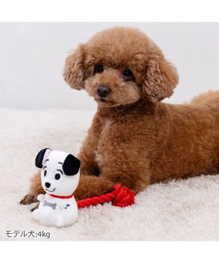 PET PARADISE ディズニー 101匹わんちゃん ロープ トイ ホワイト×レッド