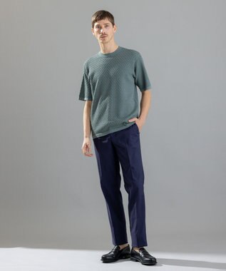 JOSEPH HOMME ドライコットンリンクス　半袖ニット ピーコックグリーン系