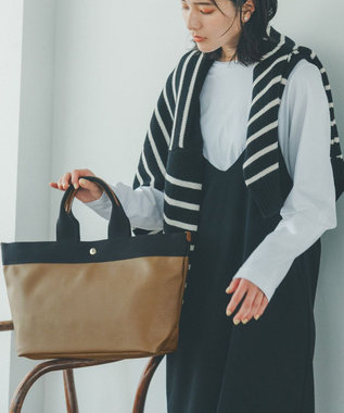 TOPKAPI 【Breath TOPKAPI】リプルネオレザー A4トートバッグ カーキブラウン