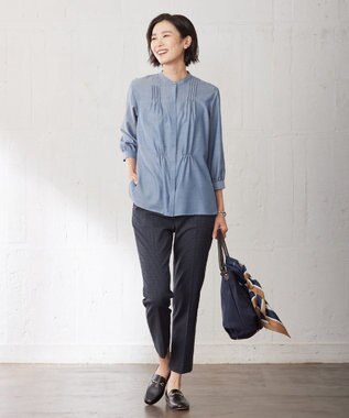 J.PRESS LADIES 【WEB限定カラーあり・A4サイズ収納可】 ナイロン トート バッグ ネイビー系