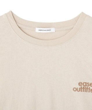 AMERICAN HOLIC 刺繍&フォトプリントTシャツ Beige