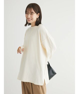 Green Parks もちやわ　ニットチュニック Off White